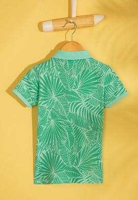 Erkek Çocuk Yeşil Polo Yaka Tişört - 50206217012