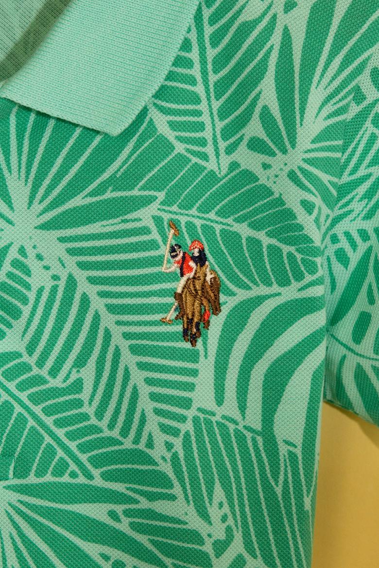 Erkek Çocuk Yeşil Polo Yaka Tişört - 50206217012