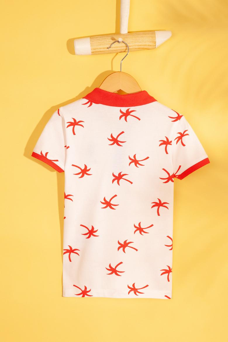 Erkek Çocuk Kırmızı Polo Yaka Tişört - 50206218013