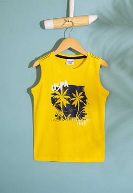 Çocuk Sarı Bisiklet Yaka Tişört - 50206221001