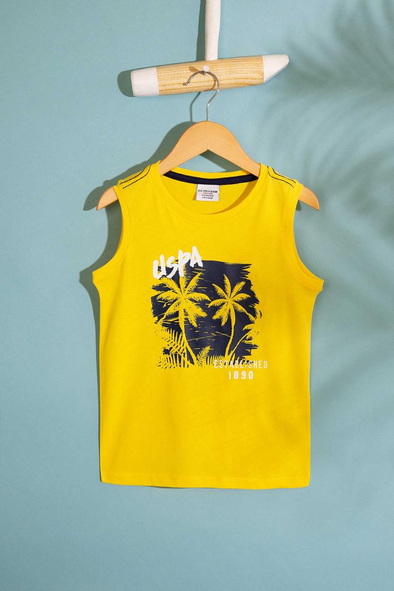 Çocuk Sarı Bisiklet Yaka Tişört