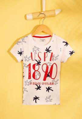 Çocuk Beyaz Bisiklet Yaka Tişört - 50206222001