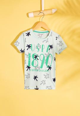 Çocuk Yeşil Bisiklet Yaka Tişört - 50206222013