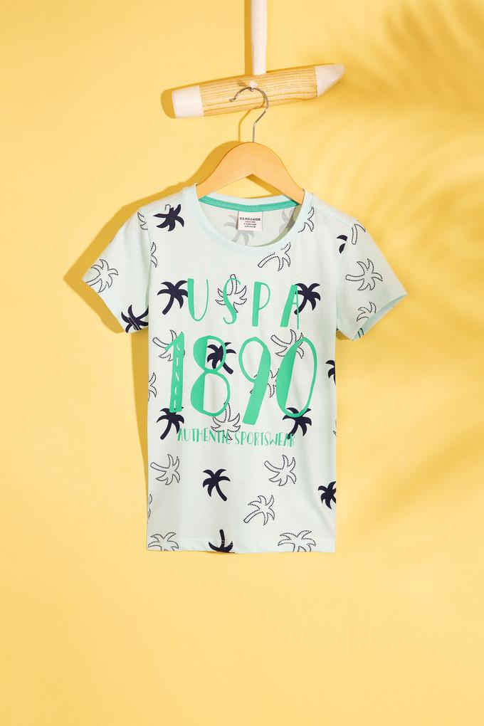 Çocuk Yeşil Bisiklet Yaka Tişört