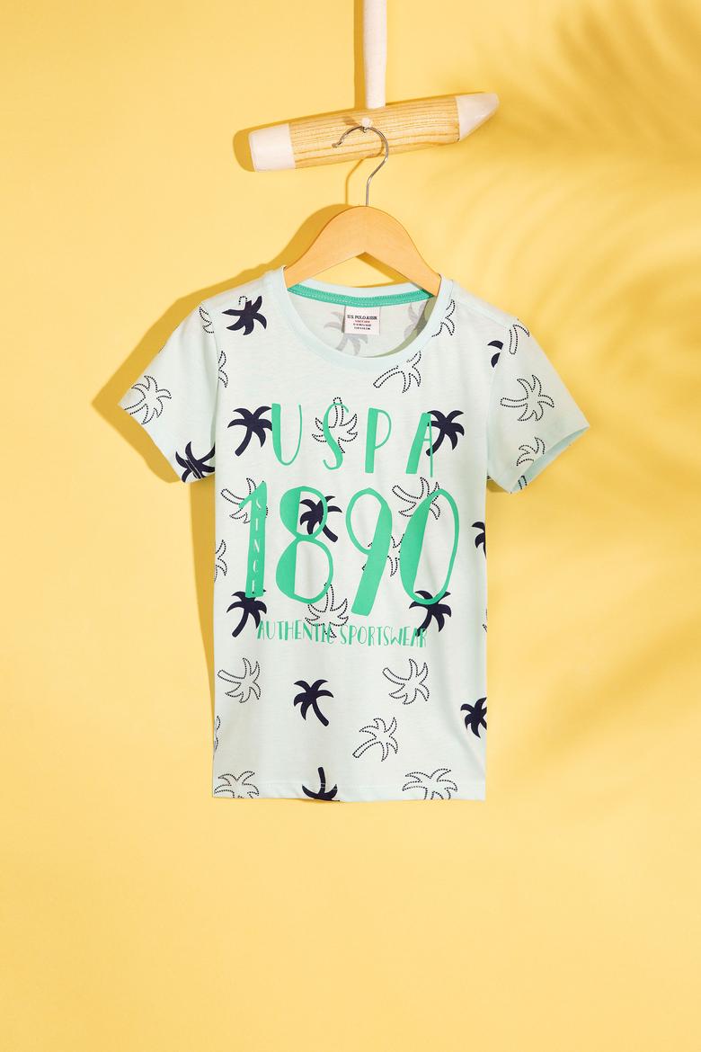 Çocuk Yeşil Bisiklet Yaka Tişört