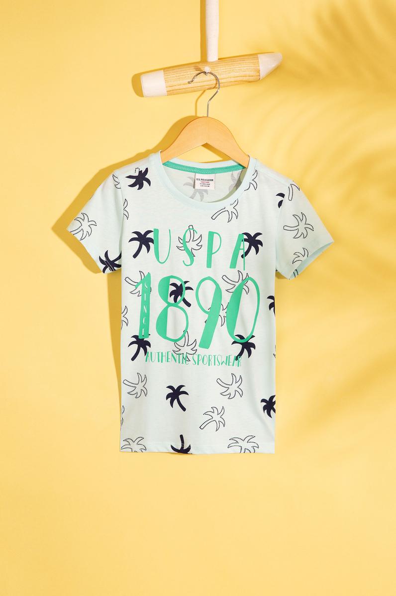 Çocuk Yeşil Bisiklet Yaka Tişört