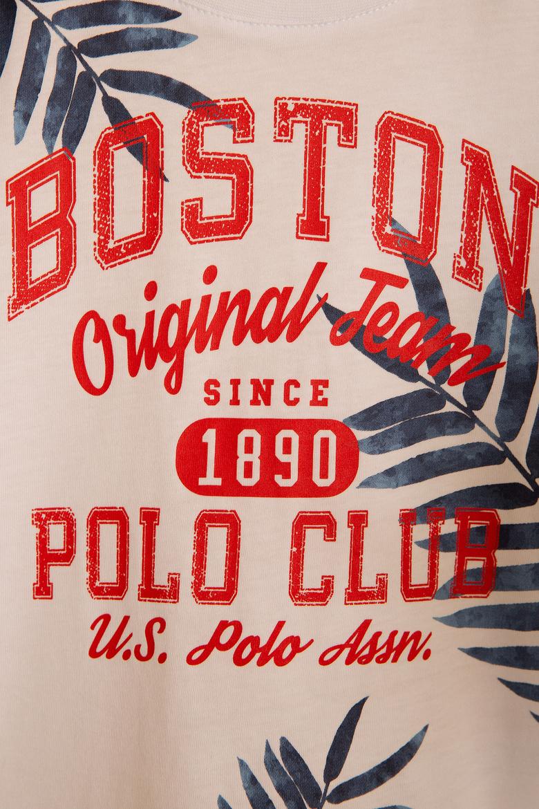 Çocuk Beyaz Bisiklet Yaka Tişört - 50206229017