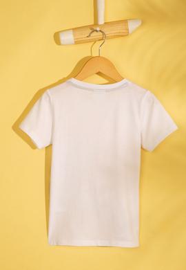 Çocuk Beyaz Bisiklet Yaka Tişört - 50206229017