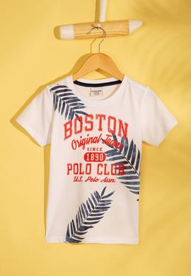 Çocuk Beyaz Bisiklet Yaka Tişört - 50206229017