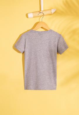 Çocuk Gri Bisiklet Yaka Tişört - 50206233015