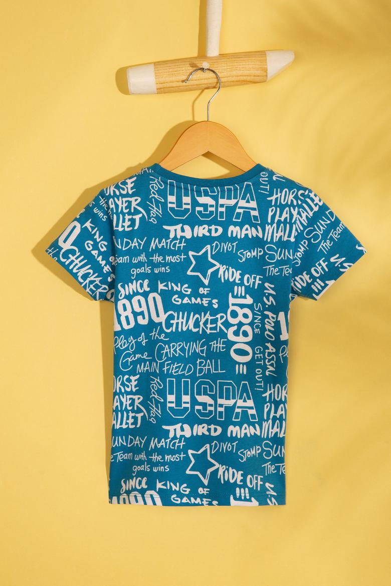 Erkek Çocuk Mavi Polo Yaka Tişört - 50206272001