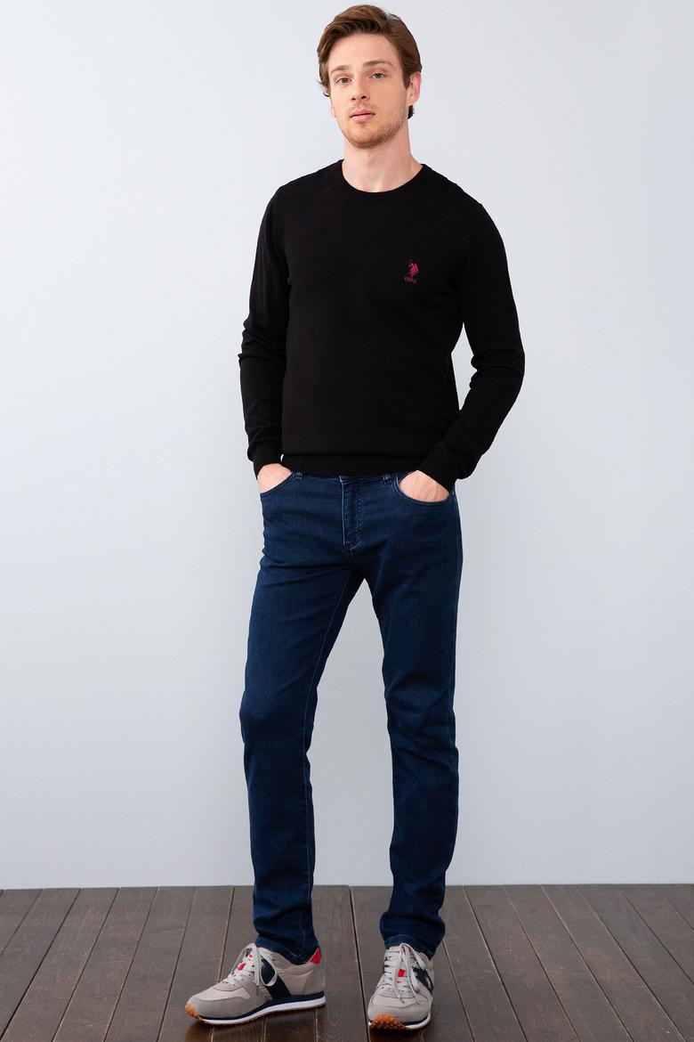 Erkek Siyah Bisiklet Yaka Triko Kazak Basic - 50206752001