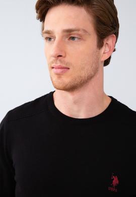 Erkek Siyah Bisiklet Yaka Triko Kazak Basic - 50206752001