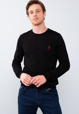 Erkek Siyah Bisiklet Yaka Triko Kazak Basic - 50206752001