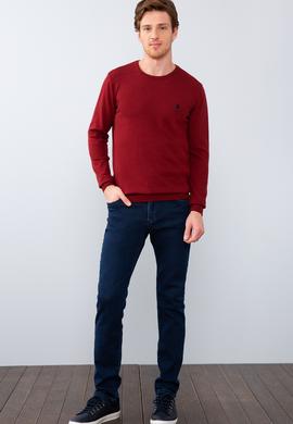 Erkek Bordo Basic Kazak - 50206752028