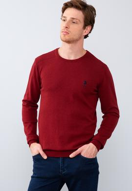 Erkek Bordo Basic Kazak - 50206752028