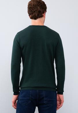 Erkek Yeşil Basic Kazak - 50206752046