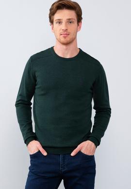 Erkek Yeşil Basic Kazak - 50206752046