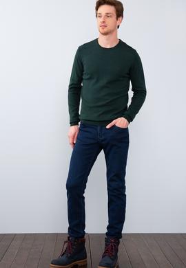 Erkek Yeşil Basic Kazak - 50206752046