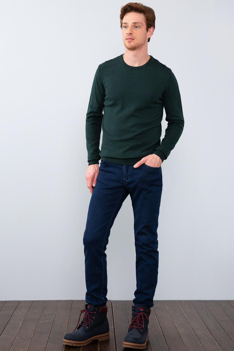 Erkek Yeşil Basic Kazak - 50206752046