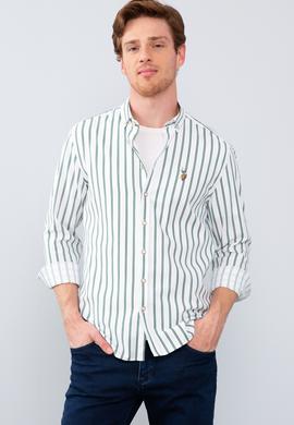 Erkek Yeşil Gömlek Uzunkol - 50207103021