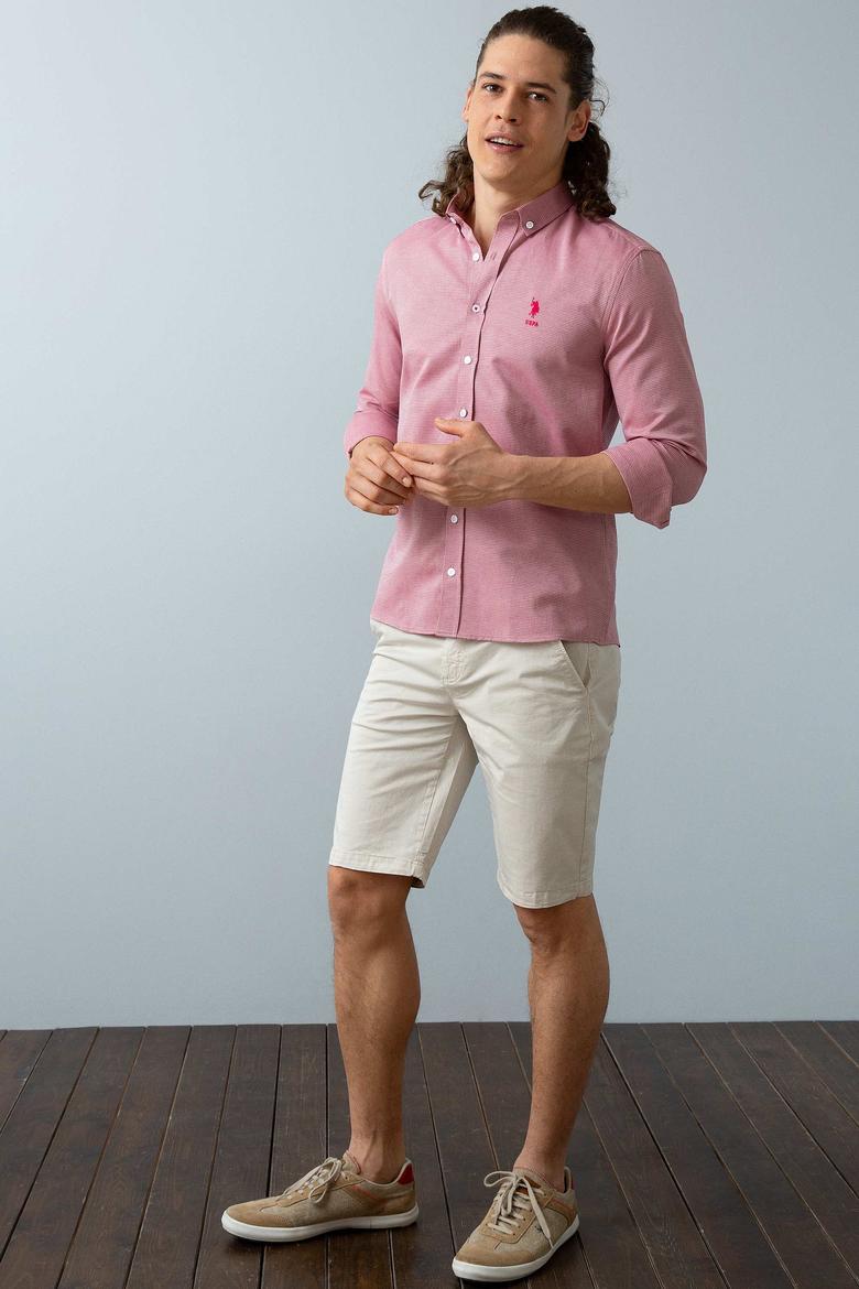 Erkek Kırmızı Gömlek Uzunkol - 50209189025