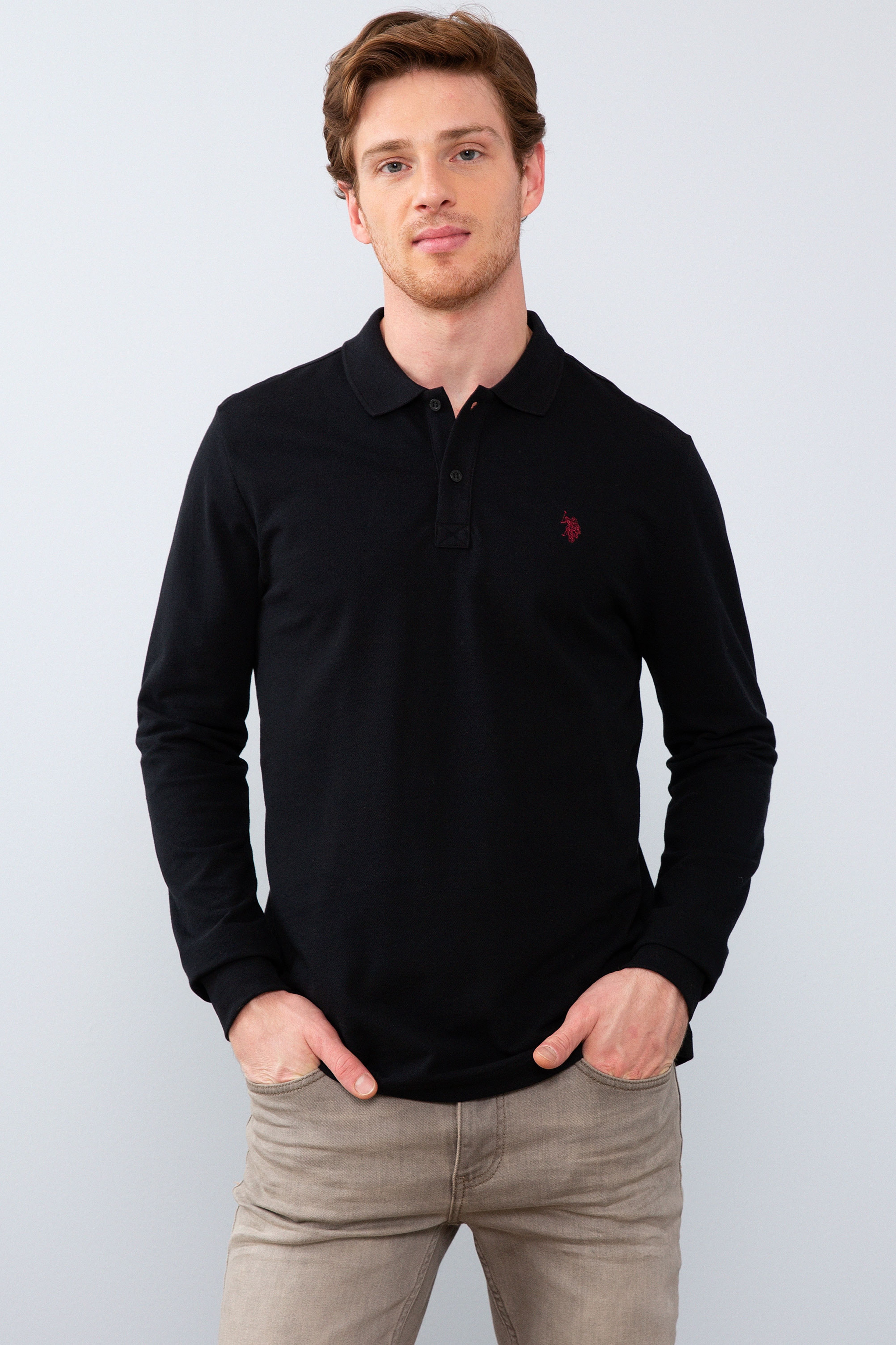 Erkek Siyah Basic Sweatshirt - Image 1