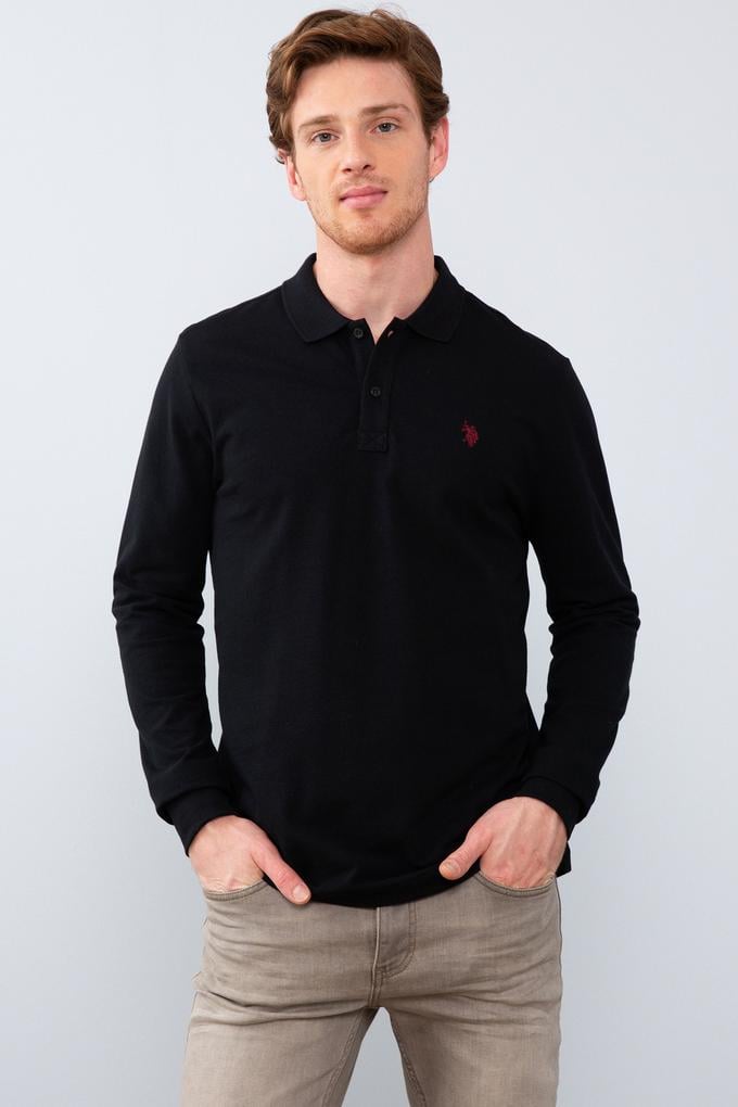 Erkek Siyah Basic Sweatshirt