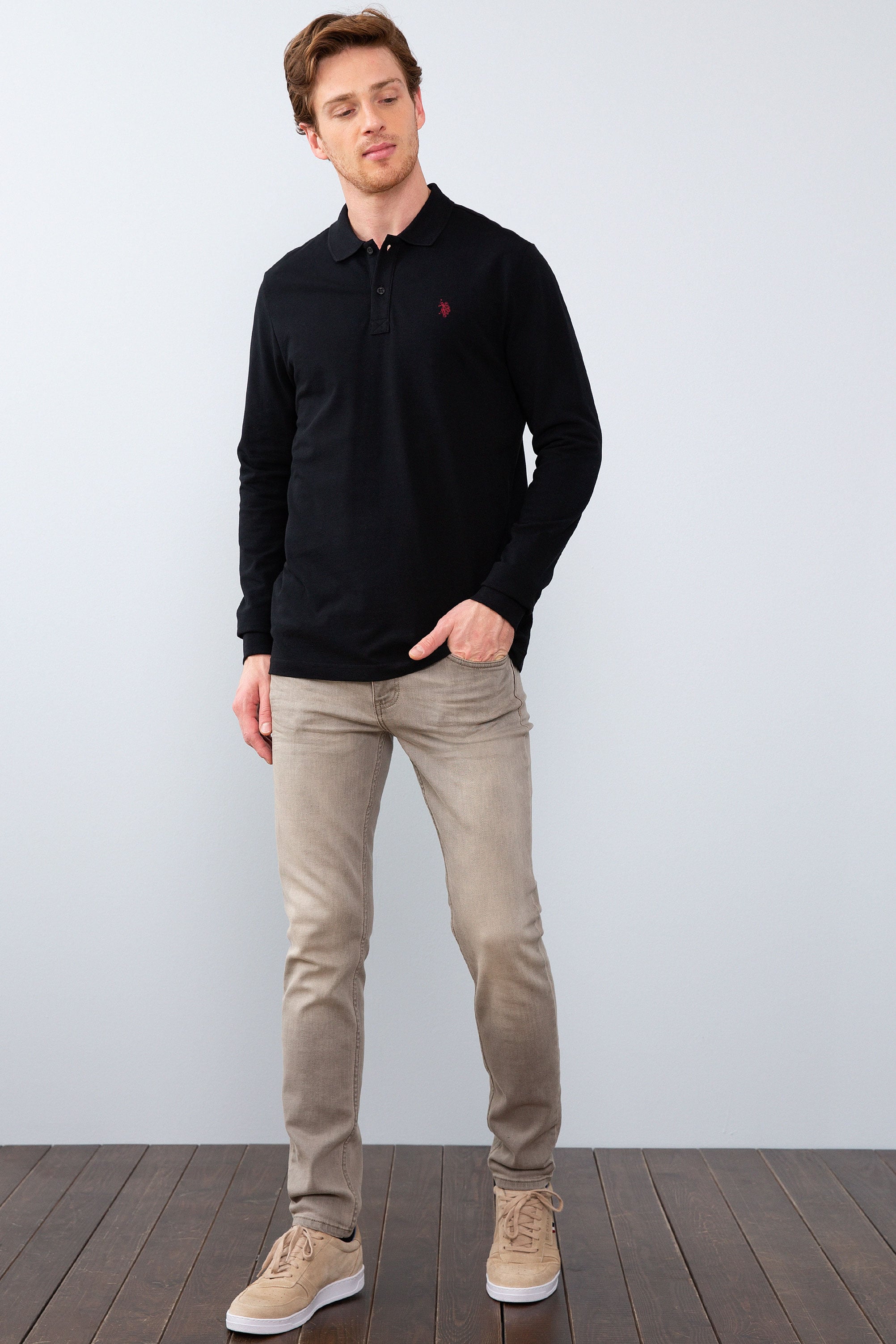 Erkek Siyah Basic Sweatshirt