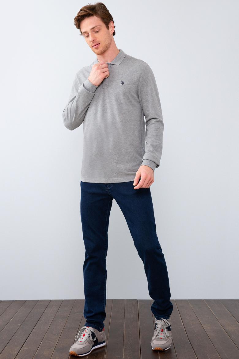 Erkek Gri Melanj Basic Sweatshirt - 50209199086