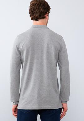 Erkek Gri Melanj Basic Sweatshirt - 50209199086