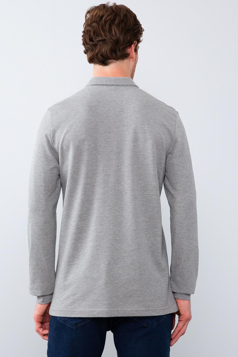 Erkek Gri Melanj Basic Sweatshirt - 50209199086