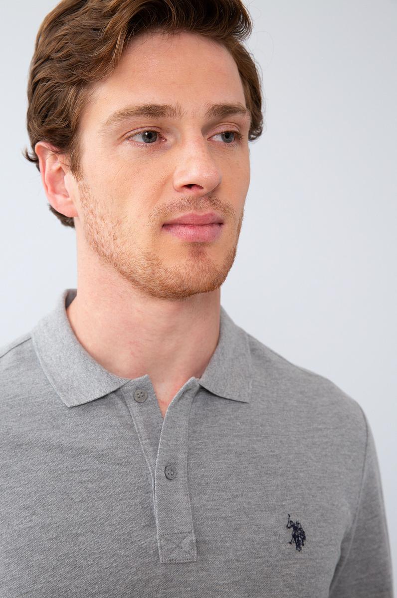 Erkek Gri Melanj Basic Sweatshirt