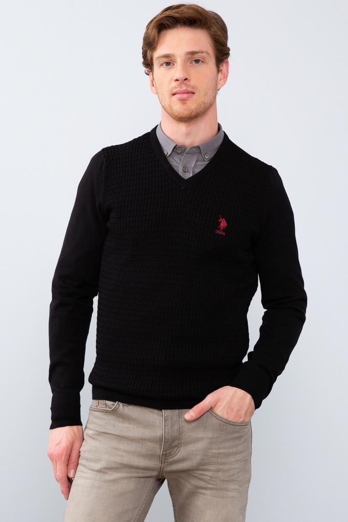 Erkek Siyah Basic Kazak