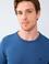 Erkek İndigo Bisiklet Yaka Triko Kazak Basic