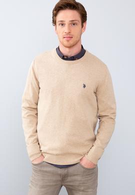 Erkek Kum Melanj Bisiklet Yaka Triko Kazak Basic - 50211240043