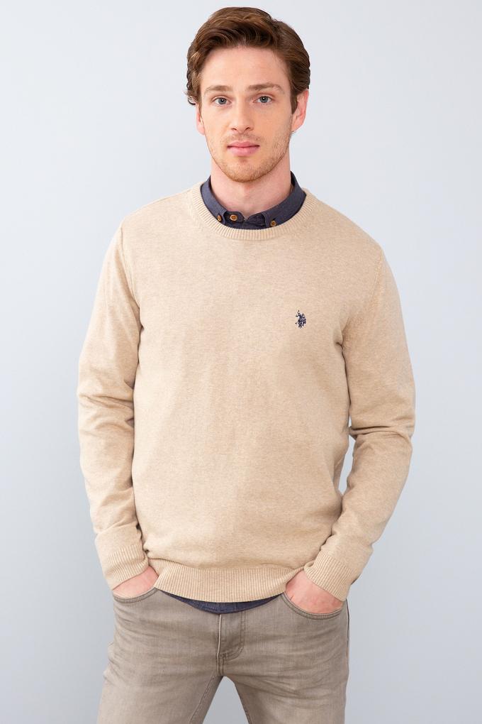 Erkek Kum Melanj Bisiklet Yaka Triko Kazak Basic