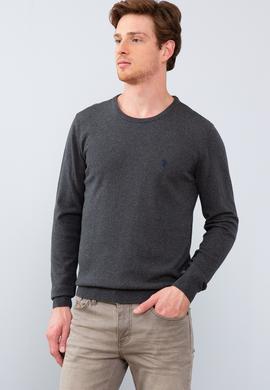 Erkek Antrasit Bisiklet Yaka Triko Kazak Basic - 50211240070