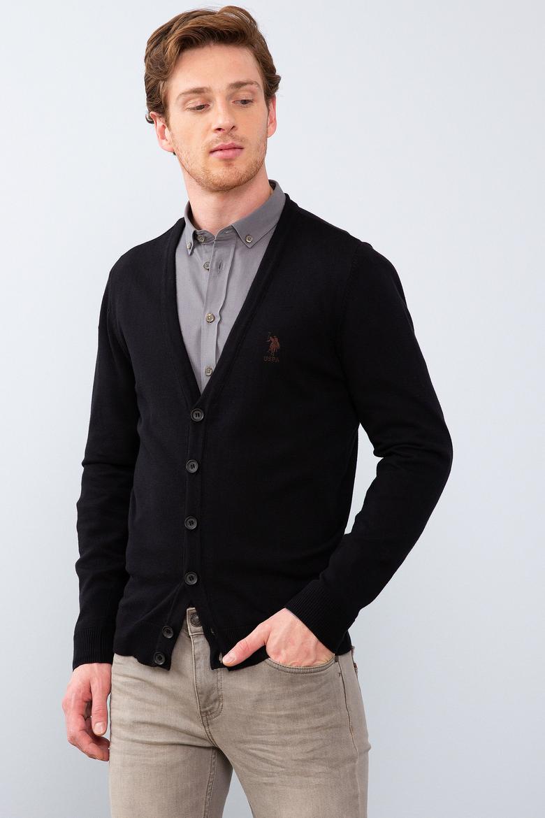 Erkek Siyah  Triko Hırka