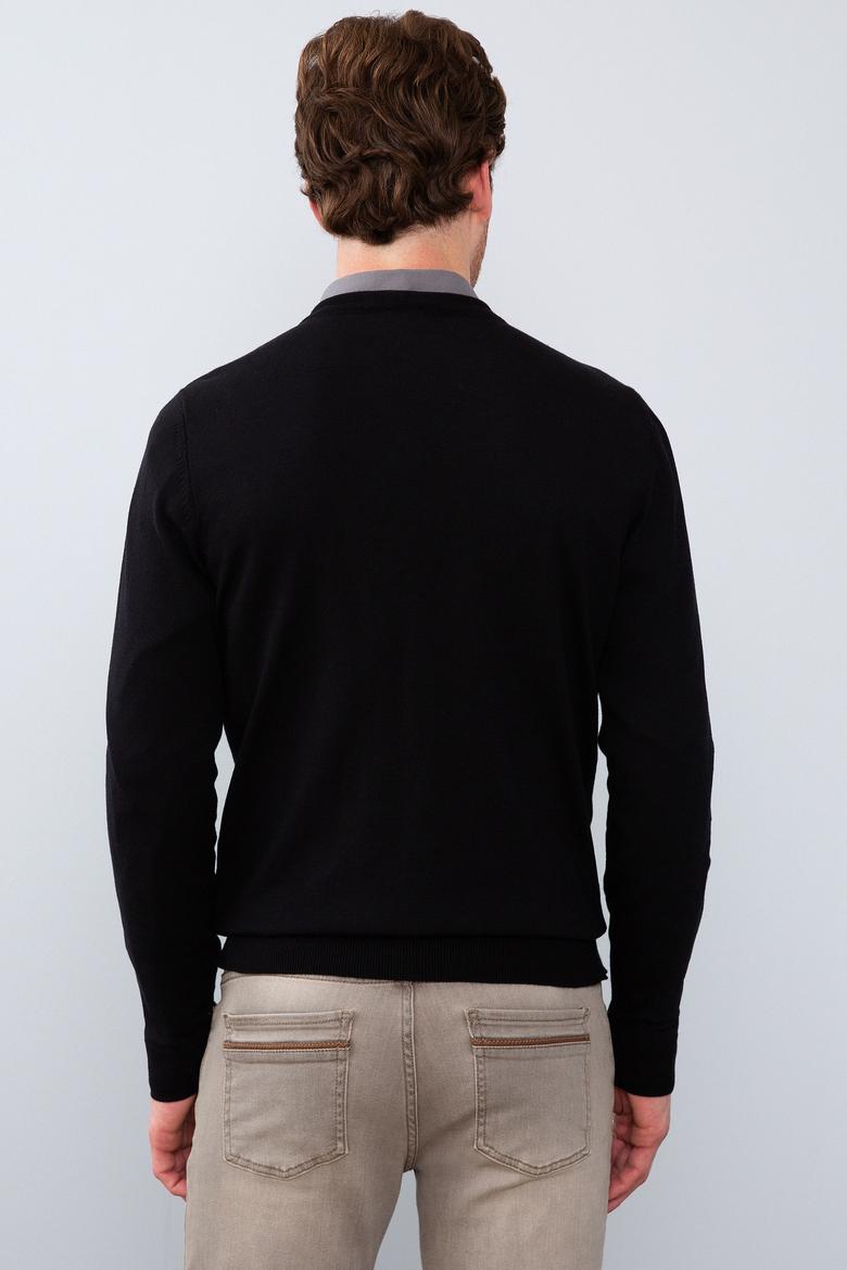 Erkek Siyah  Triko Hırka - 50211250027