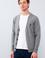 Erkek Gri Melanj  Triko Hırka