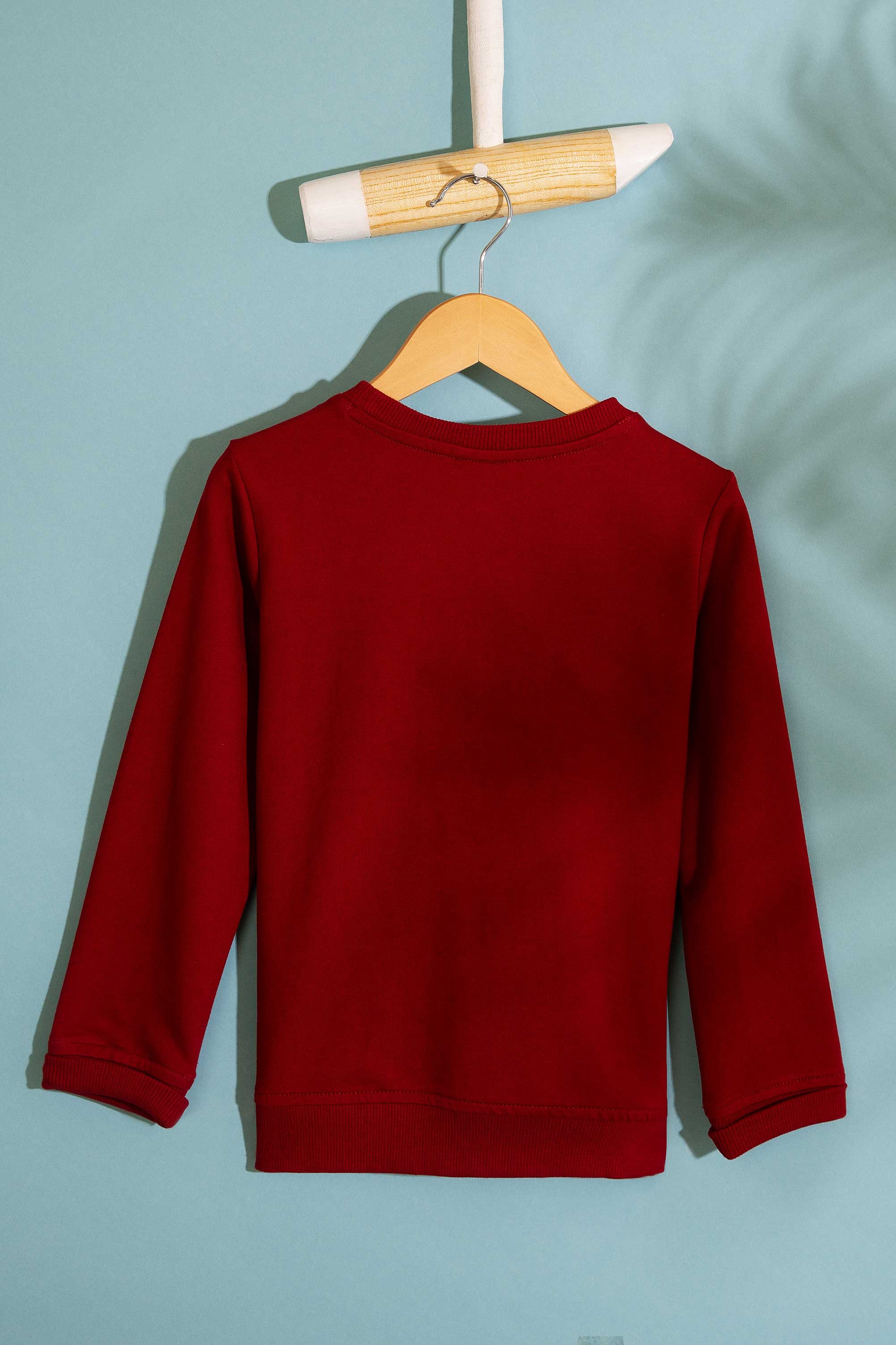 Çocuk Kırmızı Sweatshirt Basic - Image 2