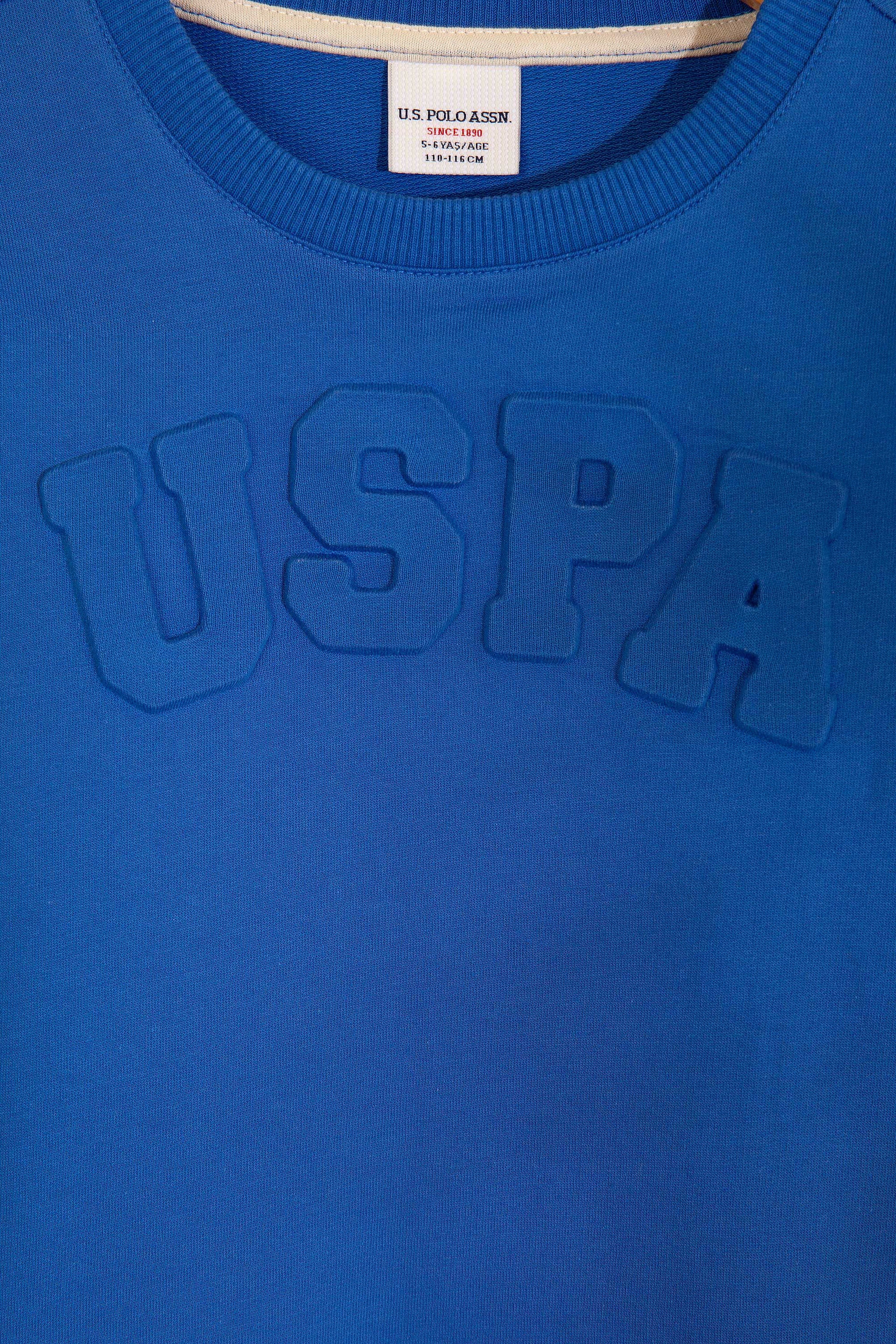 Çocuk Mavi Sweatshirt Basic - Image 3