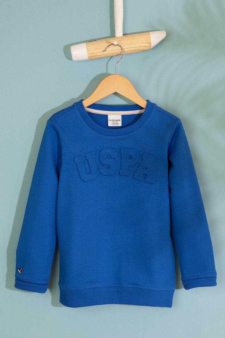Çocuk Mavi Sweatshirt Basic