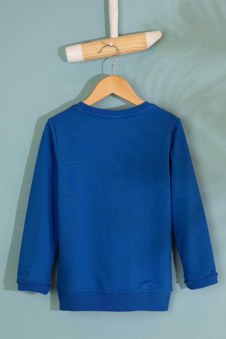 Çocuk Mavi Sweatshirt Basic - 50213662019