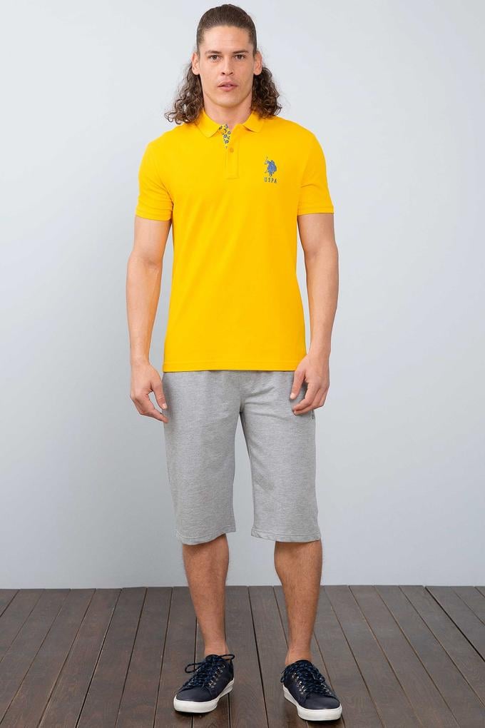 Erkek Gri Melanj  Örme Şort