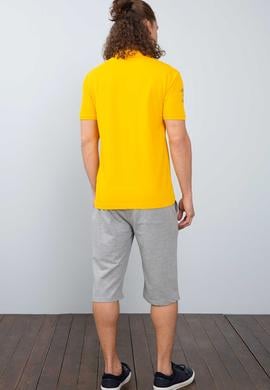 Erkek Gri Melanj  Örme Şort - 50213664024