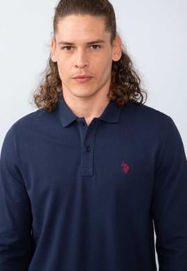 Erkek Lacivert Polo Yaka Sweatshirt Basic - 50213673074