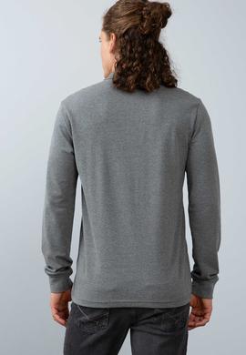 Erkek Antrasit Melanj Polo Yaka Sweatshirt Basic - 50213673110