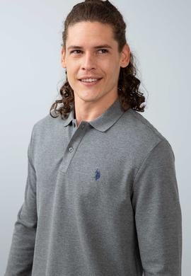 Erkek Antrasit Melanj Polo Yaka Sweatshirt Basic - 50213673110